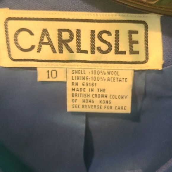 Beautiful Royal Blue Size 10 Carlisle Ladies Wool, Skirt and Jacket Suit - Picture 3 of 10